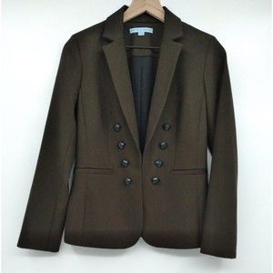 ANTONIO MELANI Olive Green Double-Breasted Blazer